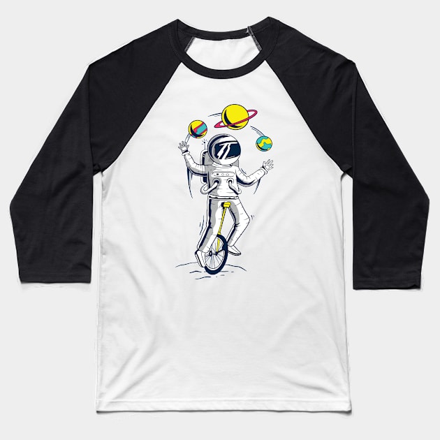 space astronaut wearing suite playing with plants Baseball T-Shirt by Midoart